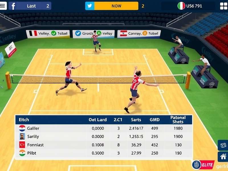 Elite Volley Squad India download statistics graph